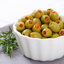 Green Olives Stuffed With Pepper , 17.1oz - 485g - Thumbnail