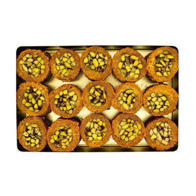 Pistachio Rolled Kadaif , 15 pieces - 2.6lb - 1.2kg - 1
