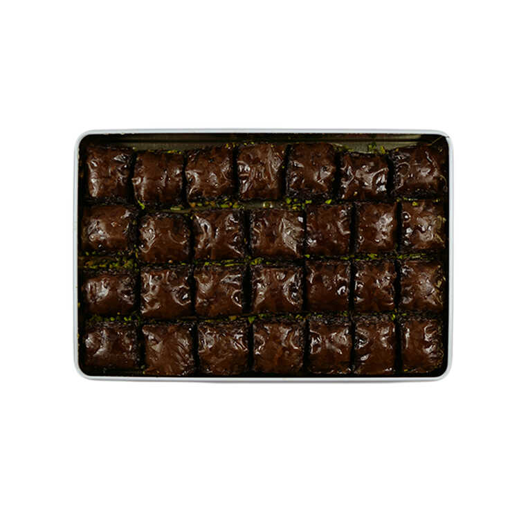 Handmade Chocolate Pistachio Baklava , 28 pieces - 2.2lb - 1Kg