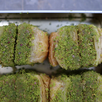 Handmade Pistachio Dry Baklava , 2.2lb - 1kg - 9