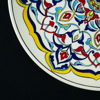Handmade White Gourmeturca Tile Dinner Plate , 10.6 x 1.1 inch - 3