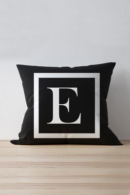 Letter Roller Pillow Case - E - 43X43 Cm - 1
