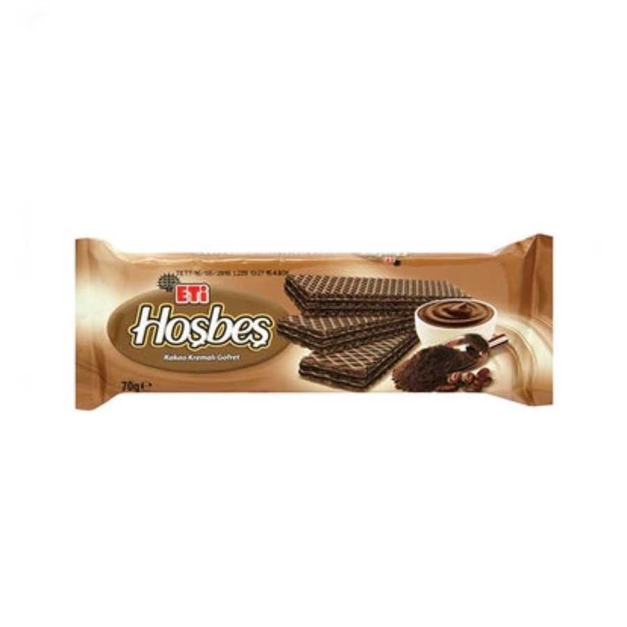 Hoşbeş Cocoa Wafer with Cocoa Cream , 70g - 3 pack