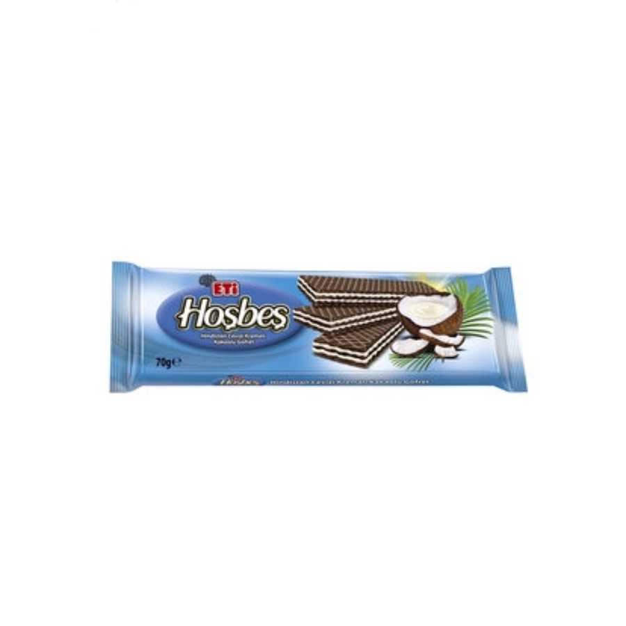 Hoşbeş Cocoa Wafer with Coconut Cream , 70g - 3 pack