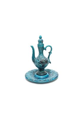 Ilbay Plate 25 Cm Turquoise Delicate Ewer Vase 8691691179824 - 1