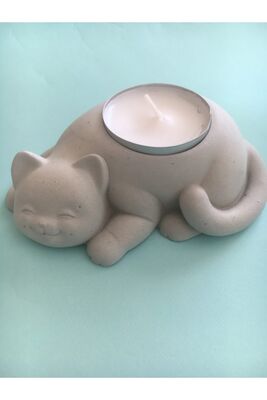 Campaign Cat Candle Holder - Tealight Candle Gift - 1