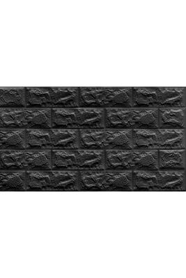 Self-Adhesive Black Brick Pattern Wallpaper Panel 70X38Cm - 1