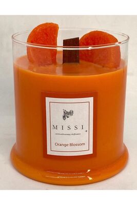 Large Wood Wick Orange Blossom Vegan Candle ORGMMBL2 - 1