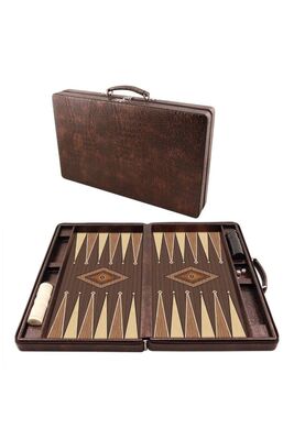 Leather Zipper Bag Backgammon - 1