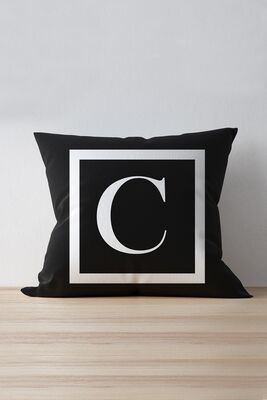 Letter Cushion Pillow Case - Letter C - 43x43 Cm HRF-43X43-C - 1