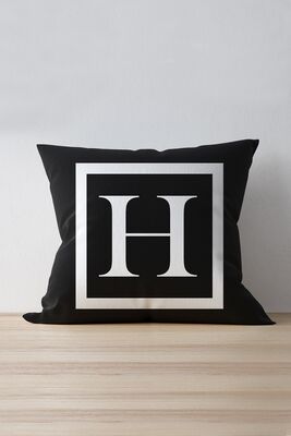 Letter Cushion Pillow Case - Letter H - 43x43 Cm HRF-H-43X43 - 1