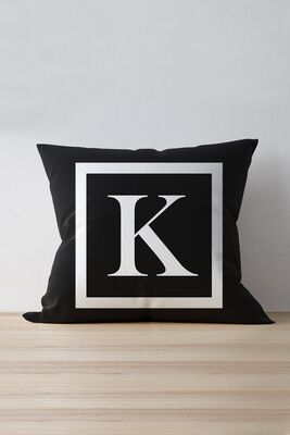 Letter Cushion Pillow Case - Letter K - 43x43 Cm HRF-K-43X43 - 1
