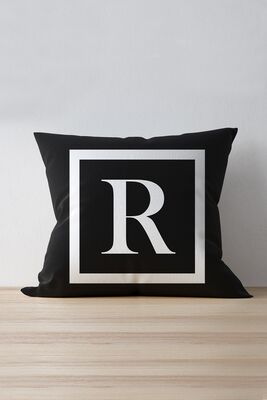 Letter Cushion Pillow Case - Letter R - 43x43 Cm HRF-R-43X43 - 1