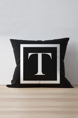 Letter Cushion Pillow Case - Letter T - 43x43 Cm HRF-T-43X43 - 1
