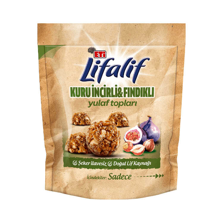 Lifalif Dried Fig and Hazelnut Oat Balls, 1.34oz - 38g - 2 pack