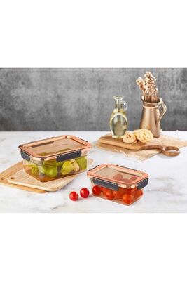 Locked Storage Container 1 Lt+2.20 Lt Copper - 1