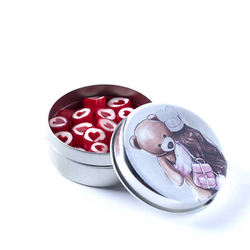 Love Candy in Bear Metal Box , 2oz - 60g , 2 Pieces - Thumbnail