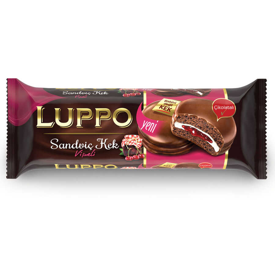 Luppo Cherry Flavored Sandwich Cake , 182g