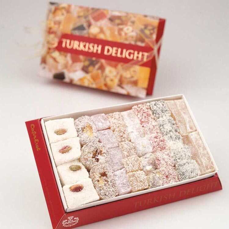 Mixed Turkish Delight in Red Luxury Gift Box , 22.9oz - 650g