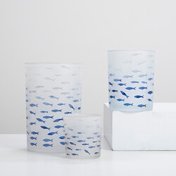 Nemesio Ocean Candle Holder 7.3x8 cm - Thumbnail