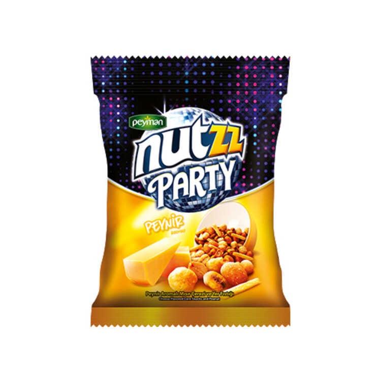 Nutzz Party Cheese Flavored Corn Cookie and Peanut, 3.17oz - 90g - 2 pack