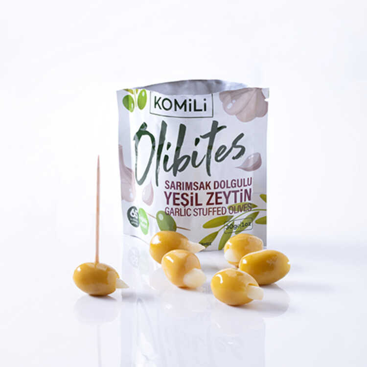 Olibites Garlic Stuffed Green Olives, 1.06oz - 30g - 2 pack