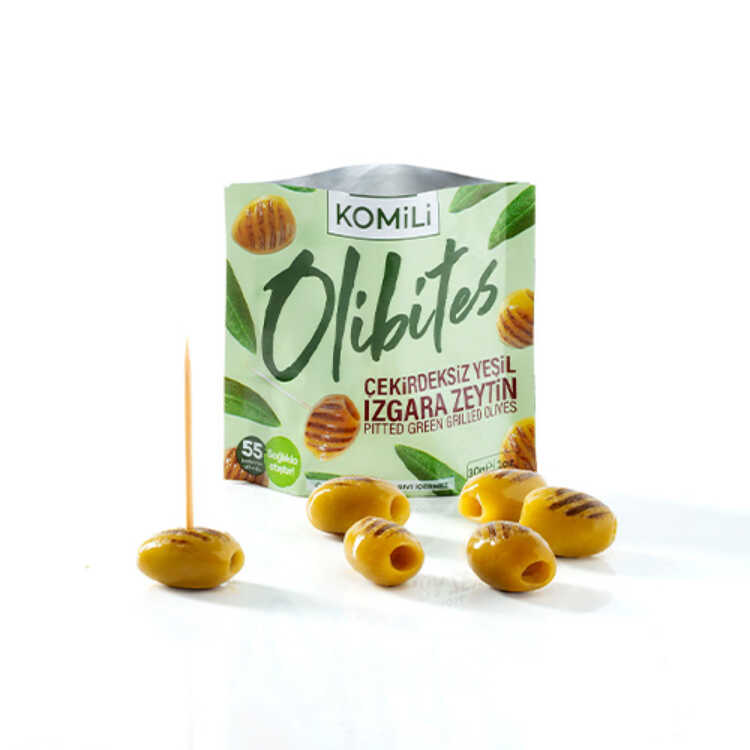 Olibites Seedless Grilled Green Olives, 1.06oz - 30g - 2 pack