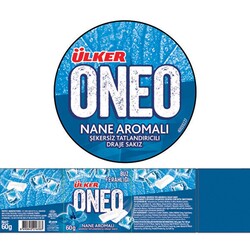 Oneo Mint Flavored Bottle Dragee Gum , 2.11oz - 60 g - Thumbnail