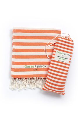 Organic Cotton Mare Loincloth 90x170cm Tasseled Tangerine GP-2000 - 1