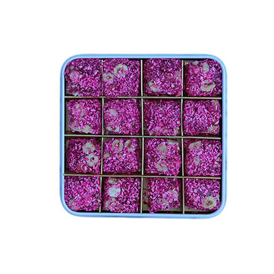 Rose Flavored Turkish Delight with Hazelnut , 16 Pieces - 2