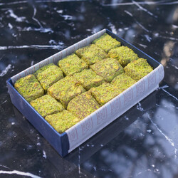 Powdered Pistachio Coated Pomegranate Flavored Turkish Delight , 12.35oz - 350g - Thumbnail
