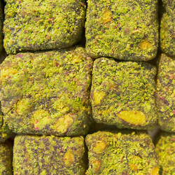 Powdered Pistachio Coated Pomegranate Flavored Turkish Delight , 12.35oz - 350g - Thumbnail