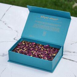 Rose Petals Coated Turkish Delight with Pistachio , 12.35oz - 350g - Thumbnail