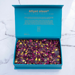 Rose Petals Coated Turkish Delight with Pistachio , 12.35oz - 350g - Thumbnail