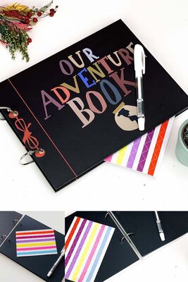 Our Adventure Book Design Photo Album Memory Book; White Pen And Glue Gift PG0101 - 1