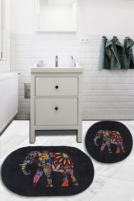 Oval Sponge Bath Mat 2 Pcs PRA-2923049-4152 - 1