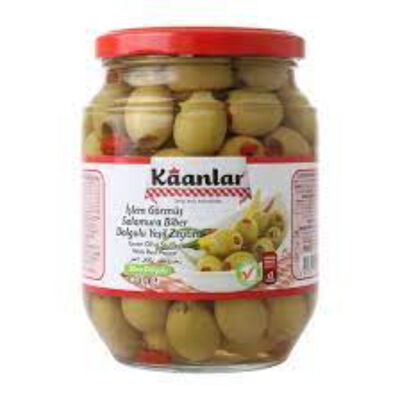 Peppered Green Olives, 14.10 oz - 400 gr - 1