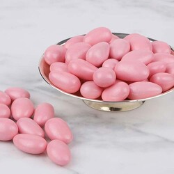 Pink Chocolate Covered Almond Dragee, 1.1lb - 500g - Thumbnail