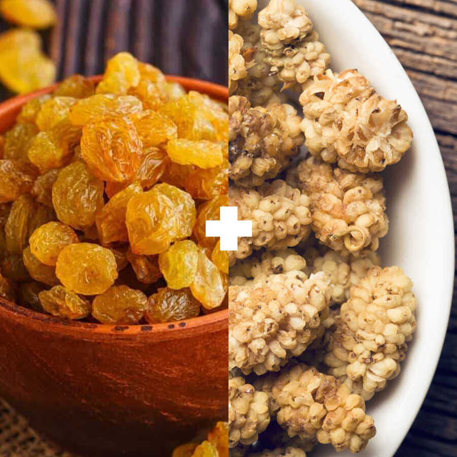 Pipless Golden Dried Grapes - Dried Mulberries