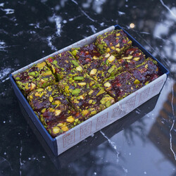 Pomegranate Flavored Turkish Delight with Pistachio , 12.3oz - 350g - Thumbnail