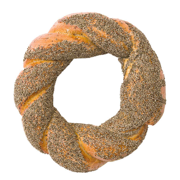 Poppy Seeds Covered Simit , 2 Pieces