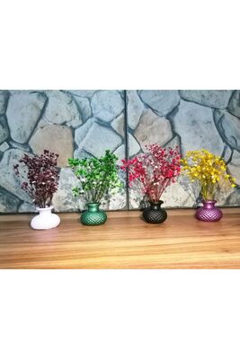 Presentation Vase Set 4 Pieces And Flowers HANDMADE36 - 1