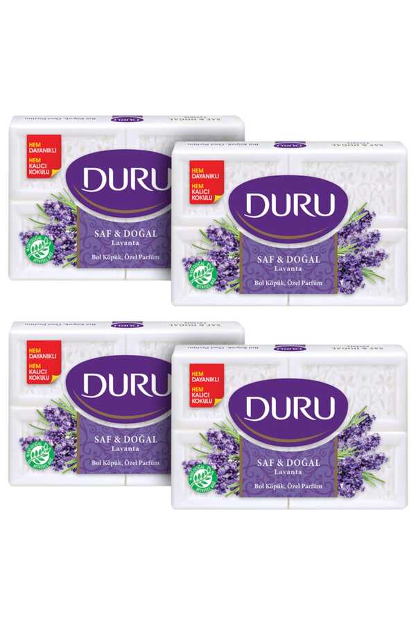 Pure & Natural Lavender 16 Pieces White Bar Soap 600 Gr X 4 506476M-4