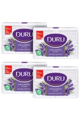 Pure & Natural Lavender 16 Pieces White Bar Soap 600 Gr X 4 506476M-4 - 1