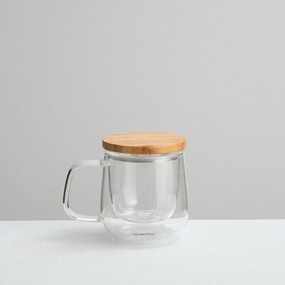 Reign Strainer Transparent Glass Cup - 1