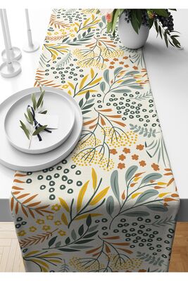 Runner aquafloral Patterned Suede Woven 140*40 Cm RN00S406-3 - 1
