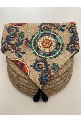 Sack Floor Ethnic Mandala Pattern Runner 6 Ready Printed Cover Placemat Set 1070 - 1