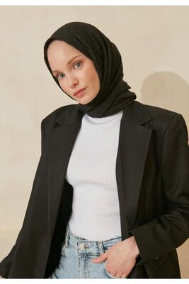 Scarfs Crepe Shawl Black - 1