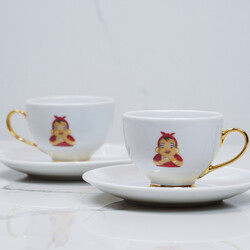 Set of 2 Turkish Coffee Cups - Citrine Turkish Delights, 0.5lb - 226g - Thumbnail