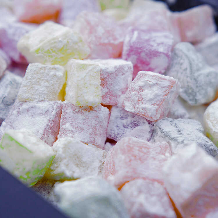 Small Cut Mixed Flavoured Turkish Delight , 12.3oz - 350g